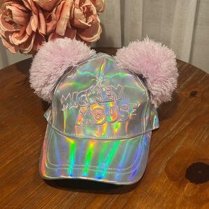 NWT Tokyo Disney Mickey Mouse Aurora Metallic Pom Pom Hat